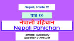 Nepali Pahichan Exercise Summary
