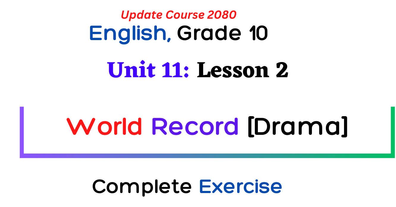 unit 11 lesson 2 world record