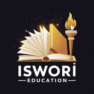 a logo for iswori education at the center there s S8n7Lz04Qk2lcww4Pd8Cxw ox04Z4VcSa2IOJh ElCNfA