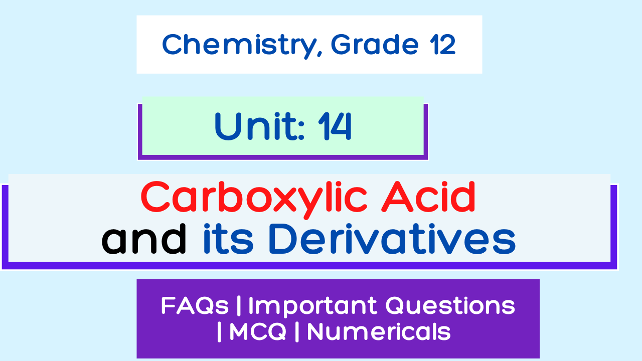 Carboxylic Acid and its Derivatives