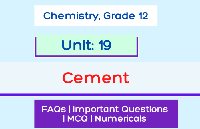 Cement - NEB Class 12 Notes - Applied Chemistry