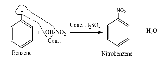 Nitrobenzene can be prepared in the laboratory through the nitration of benzene using a nitrating mixture, which consists of concentrated nitric acid (HNO₃) and concentrated sulfuric acid (H₂SO₄).