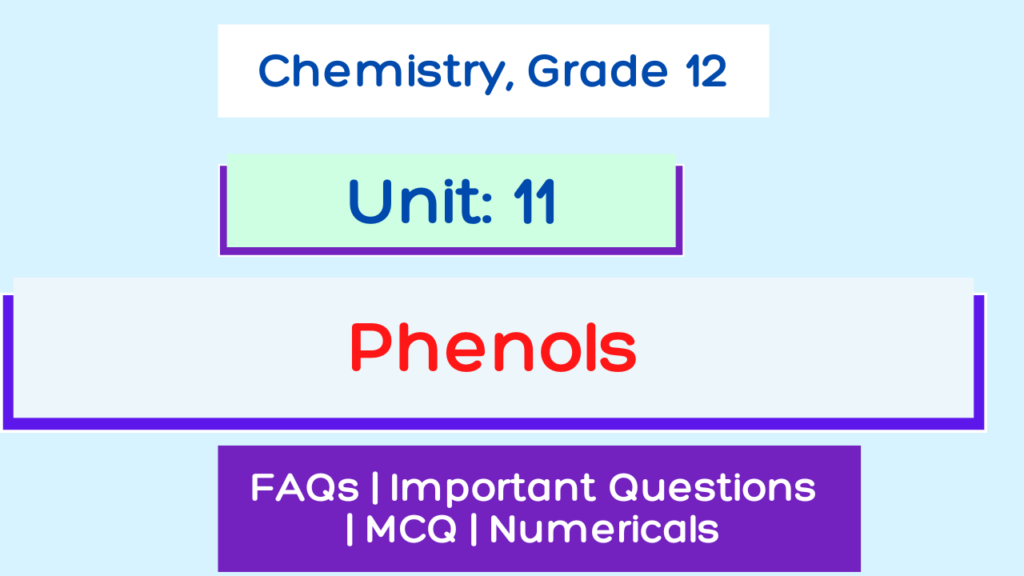 Phenol Class 12 NEB Notes Organic Chemistry Iswori Education